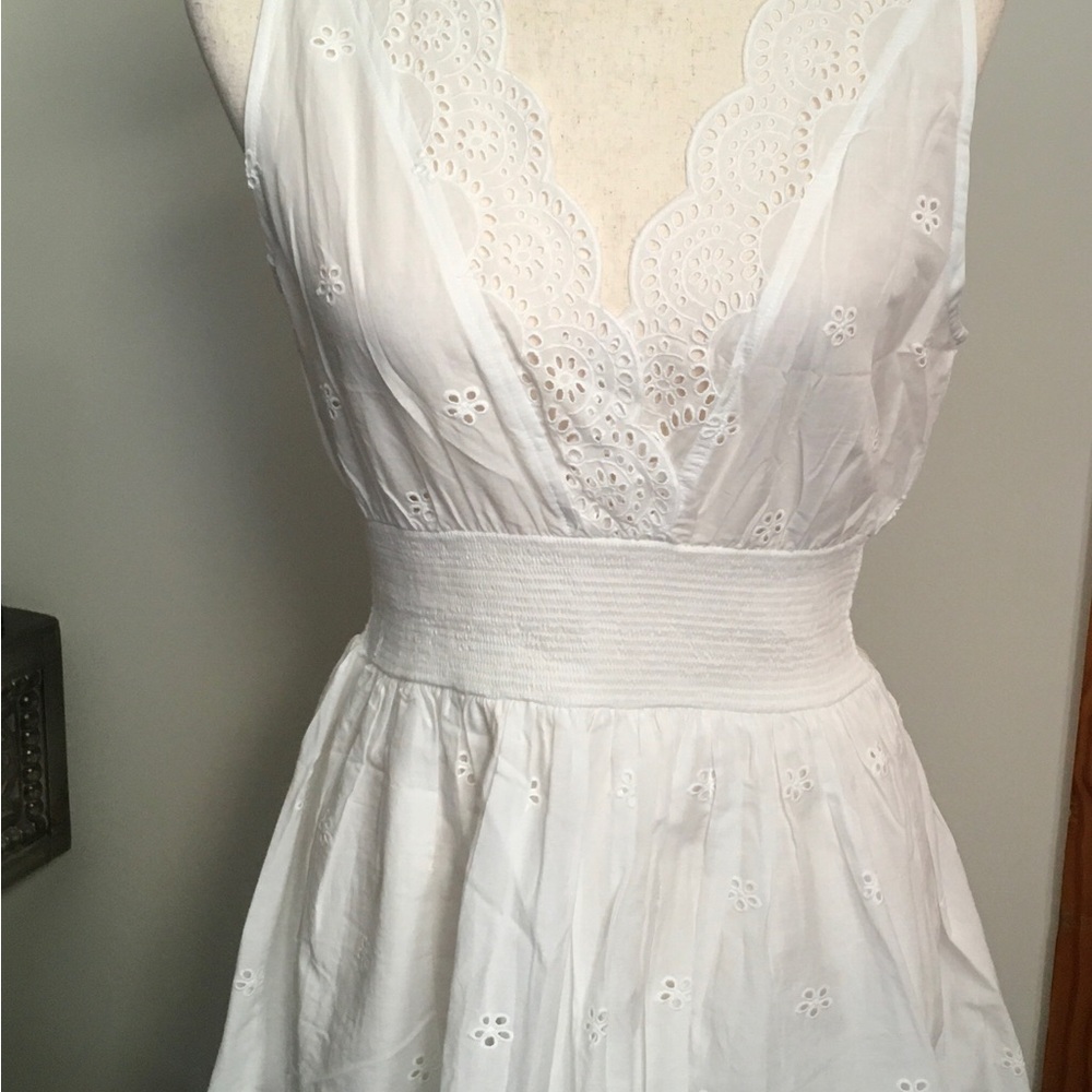 VENUS White Eyelet Lace Sundress